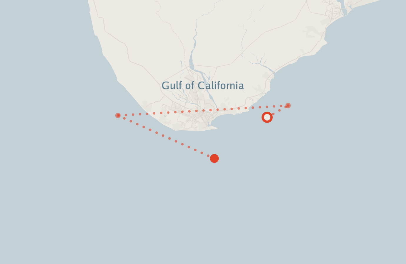 Activity map — real sighting points on an OpenStreetMap basemap