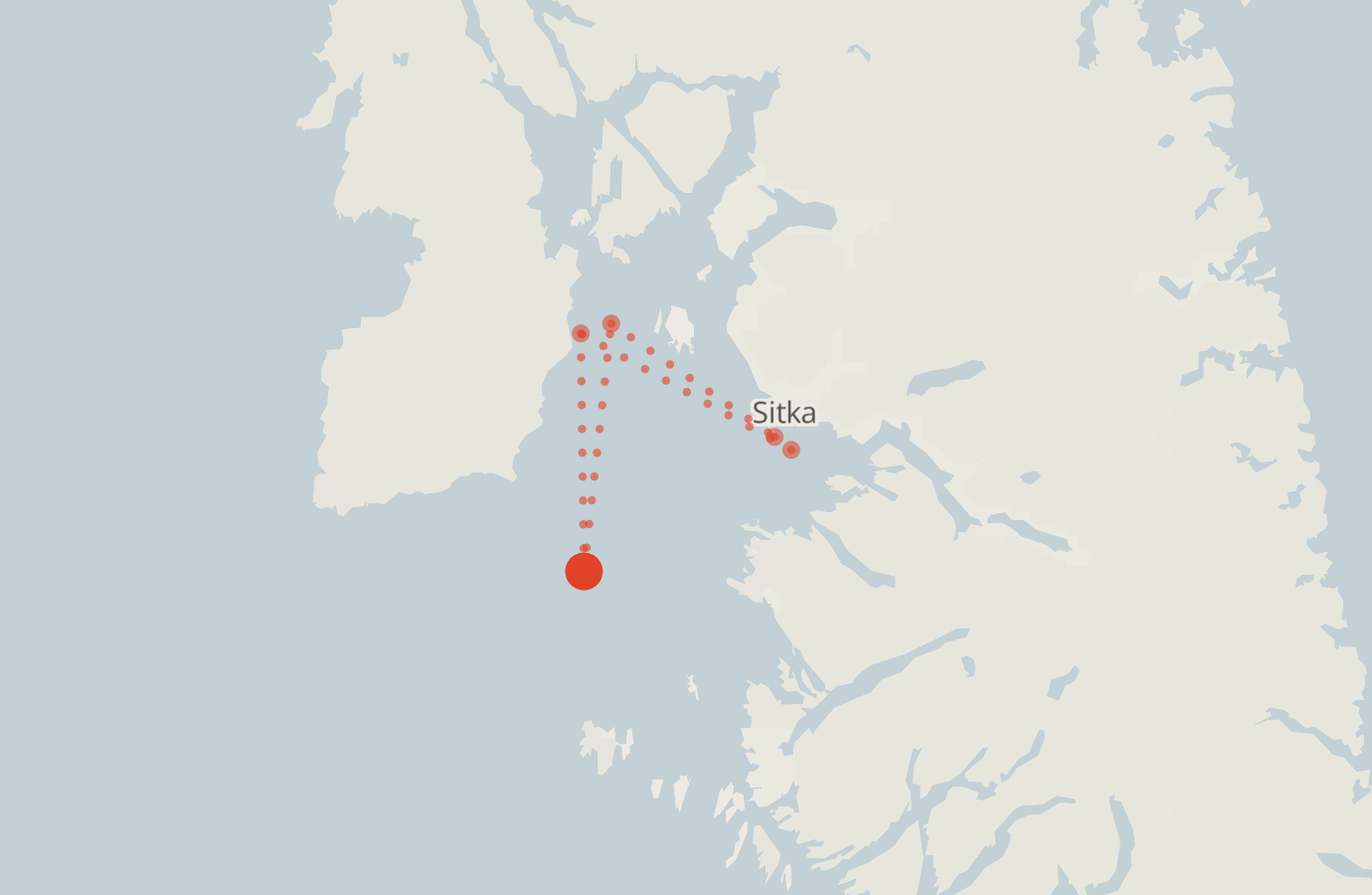 Activity map — real sighting points on an OpenStreetMap basemap