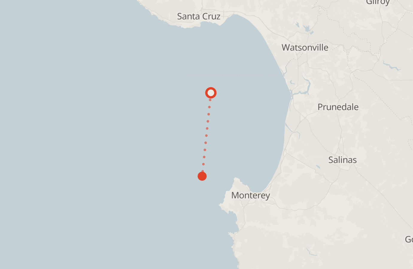 Activity map — real sighting points on an OpenStreetMap basemap
