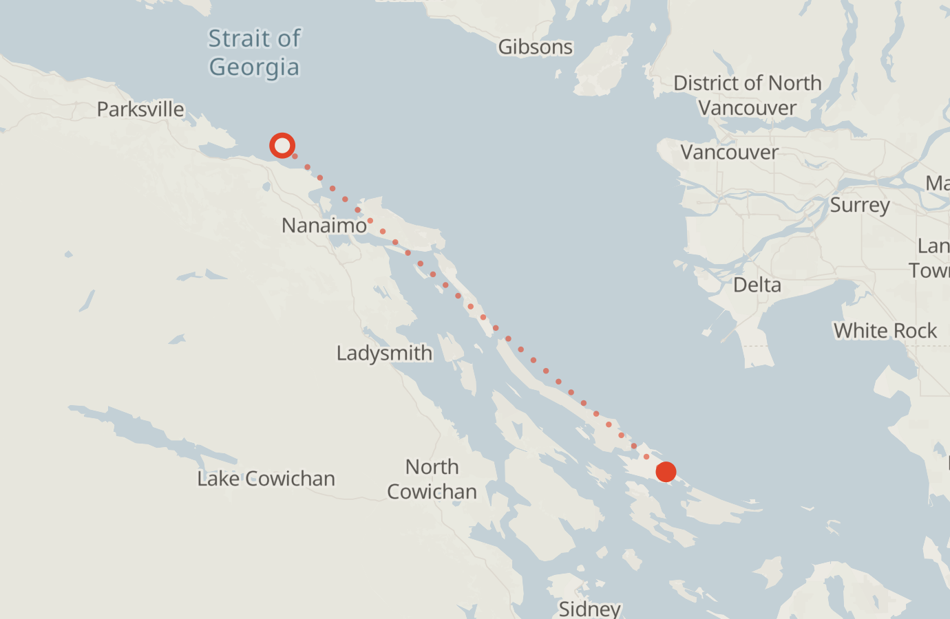 Activity map — real sighting points on an OpenStreetMap basemap