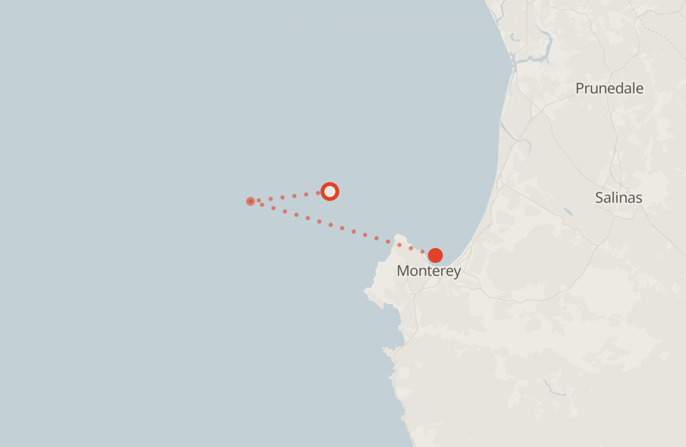 Activity map — real sighting points on an OpenStreetMap basemap