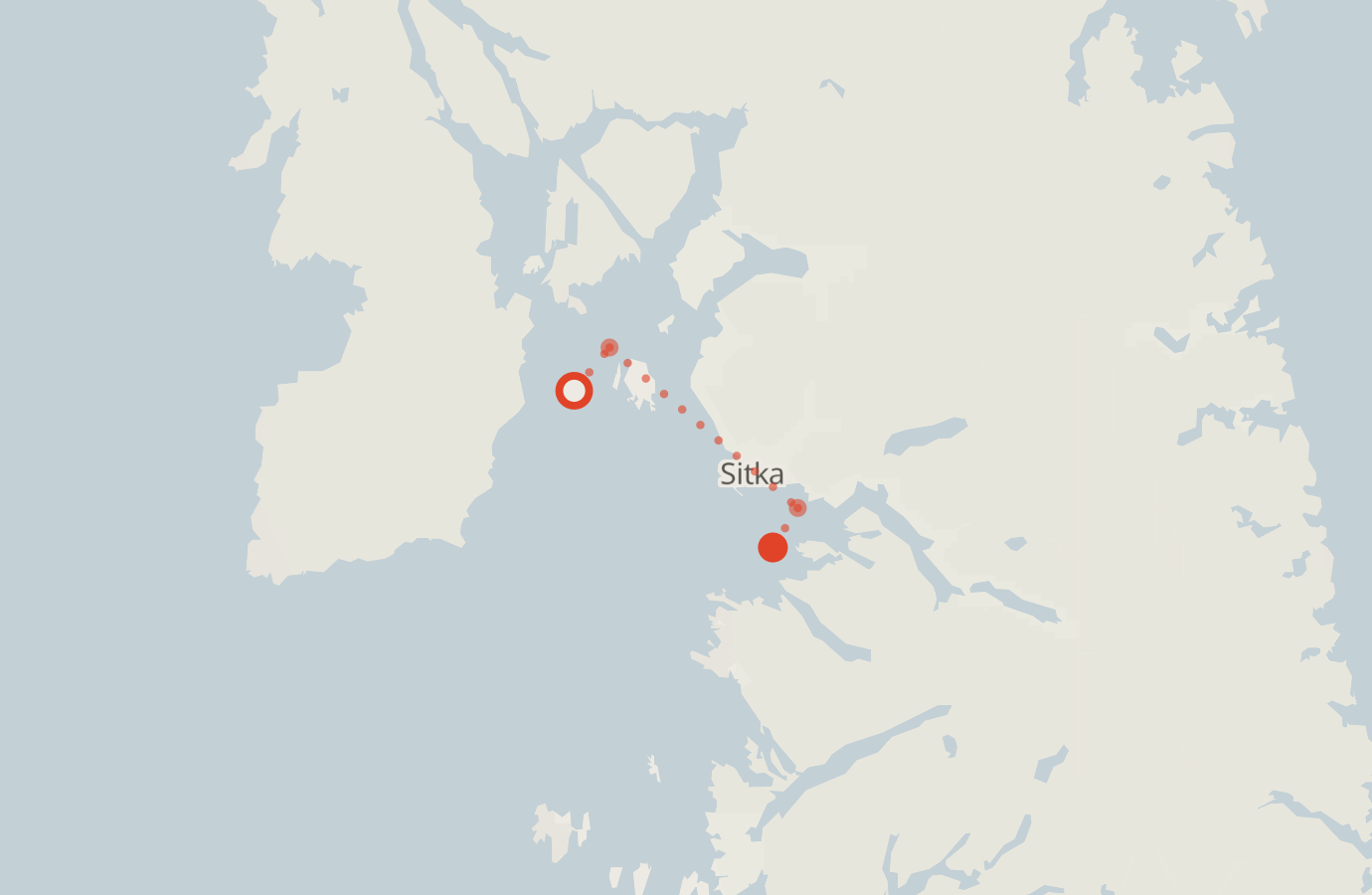 Activity map — real sighting points on an OpenStreetMap basemap