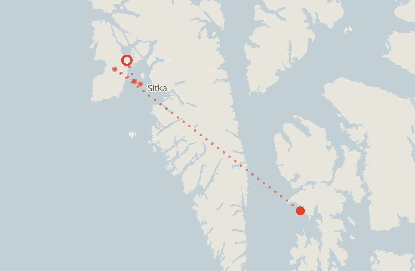Activity map — real sighting points on an OpenStreetMap basemap