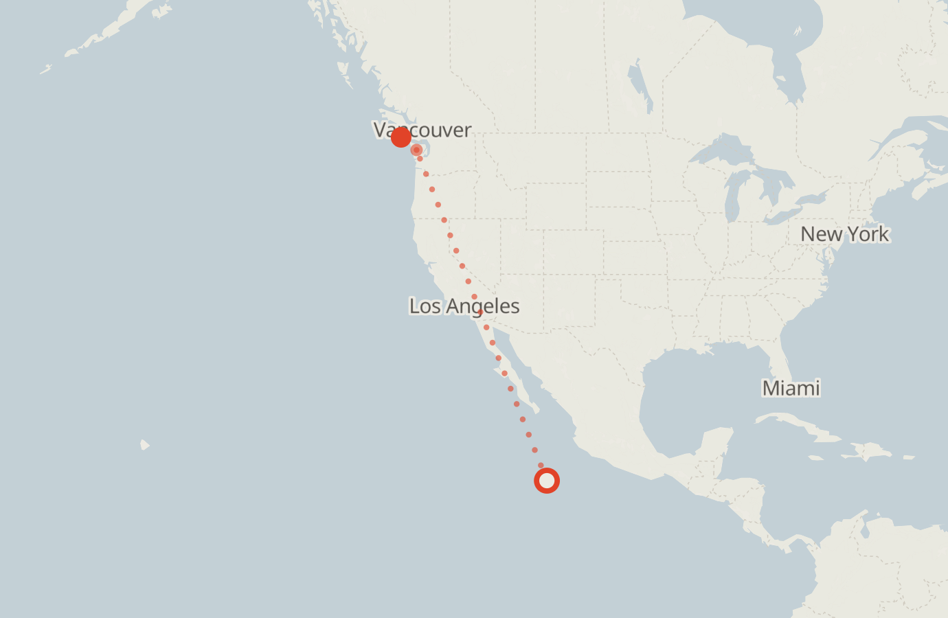 Activity map — real sighting points on an OpenStreetMap basemap