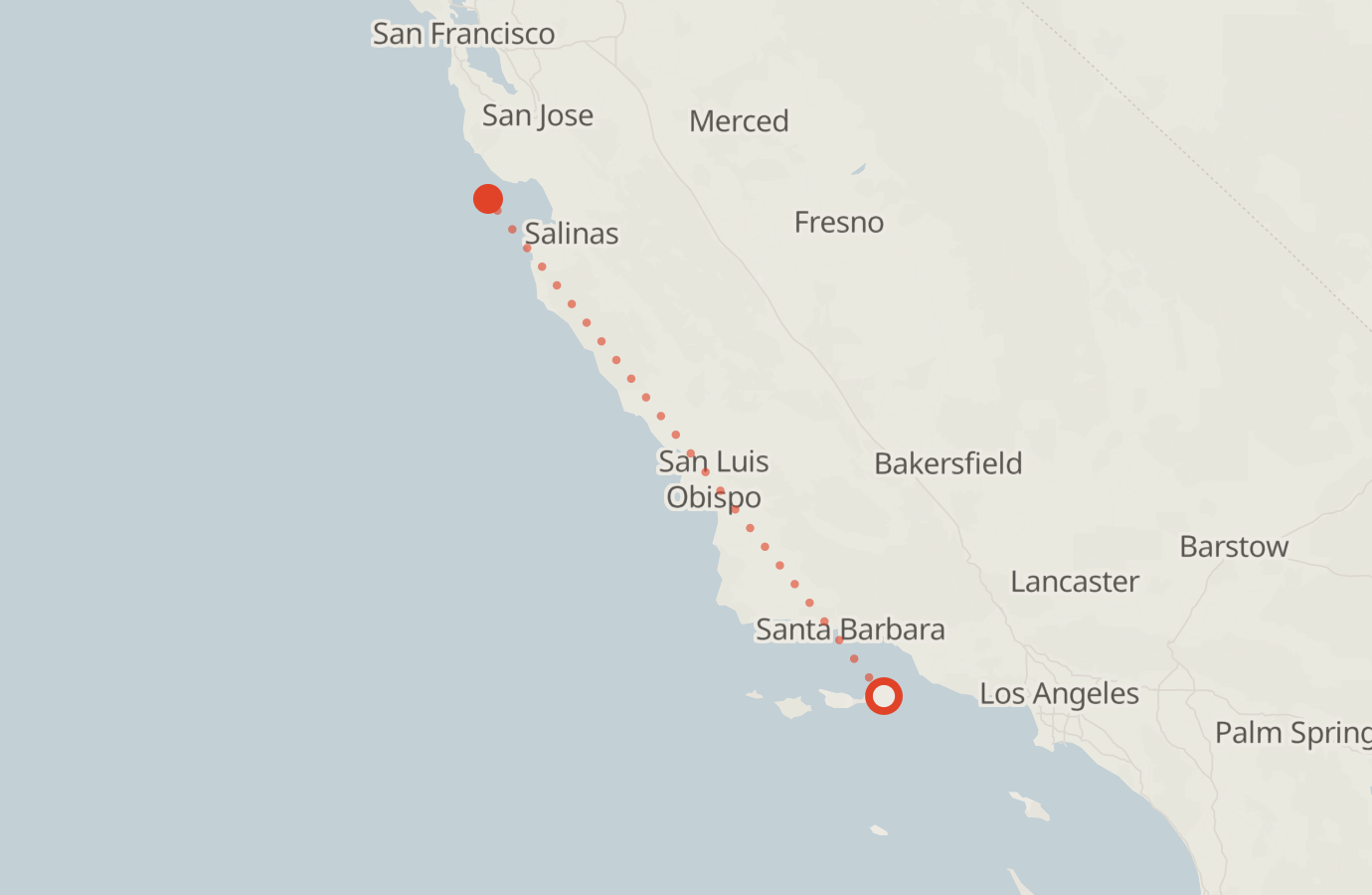 Activity map — real sighting points on an OpenStreetMap basemap