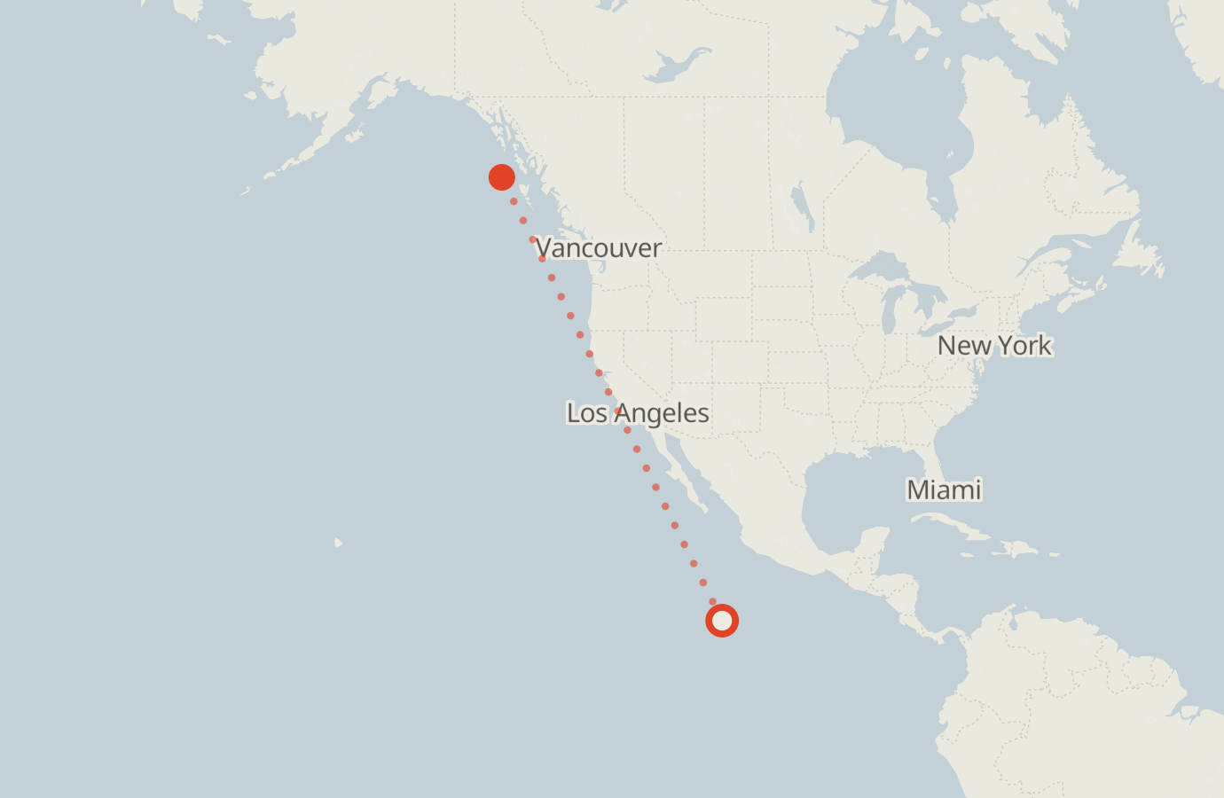 Activity map — real sighting points on an OpenStreetMap basemap