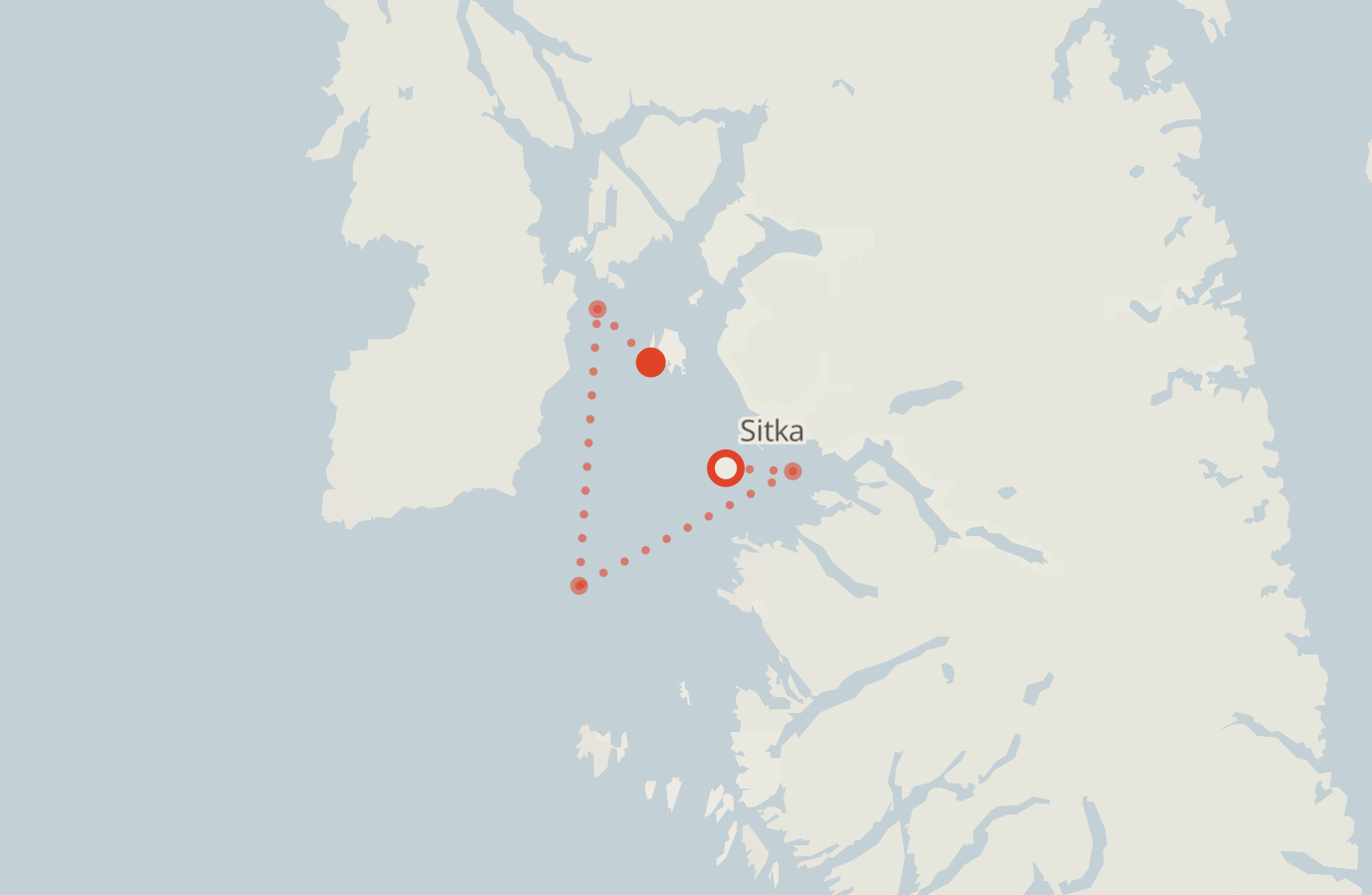 Activity map — real sighting points on an OpenStreetMap basemap