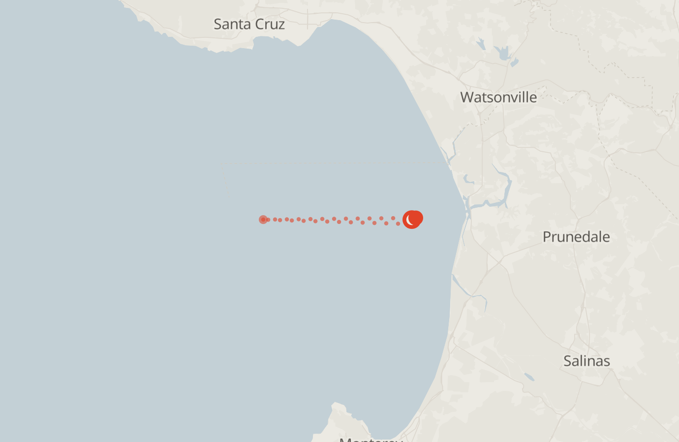 Activity map — real sighting points on an OpenStreetMap basemap