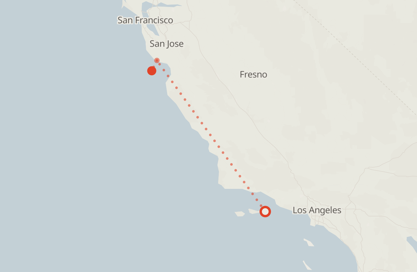 Activity map — real sighting points on an OpenStreetMap basemap