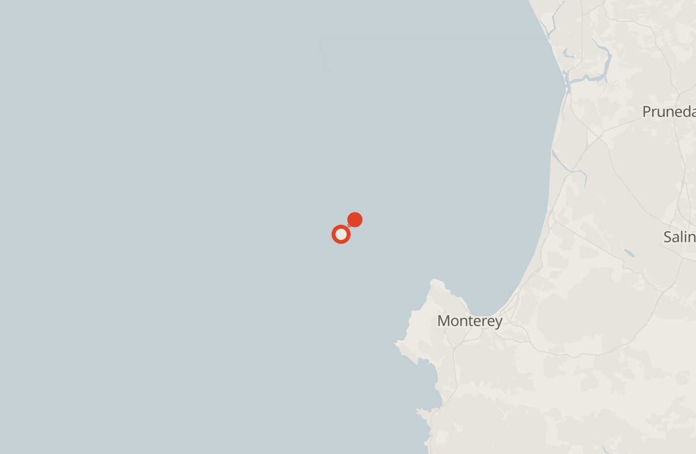 Activity map — real sighting points on an OpenStreetMap basemap