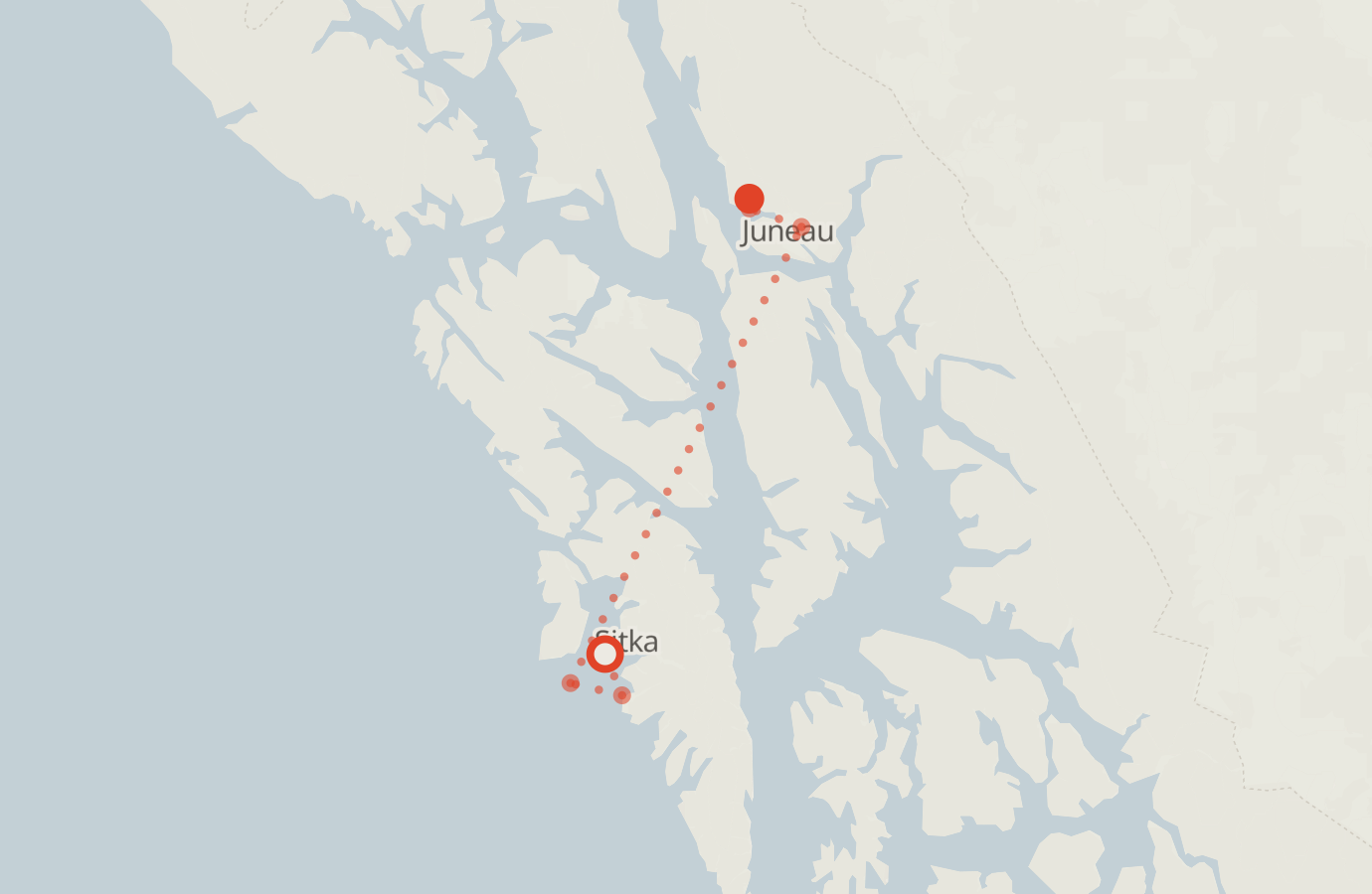 Activity map — real sighting points on an OpenStreetMap basemap
