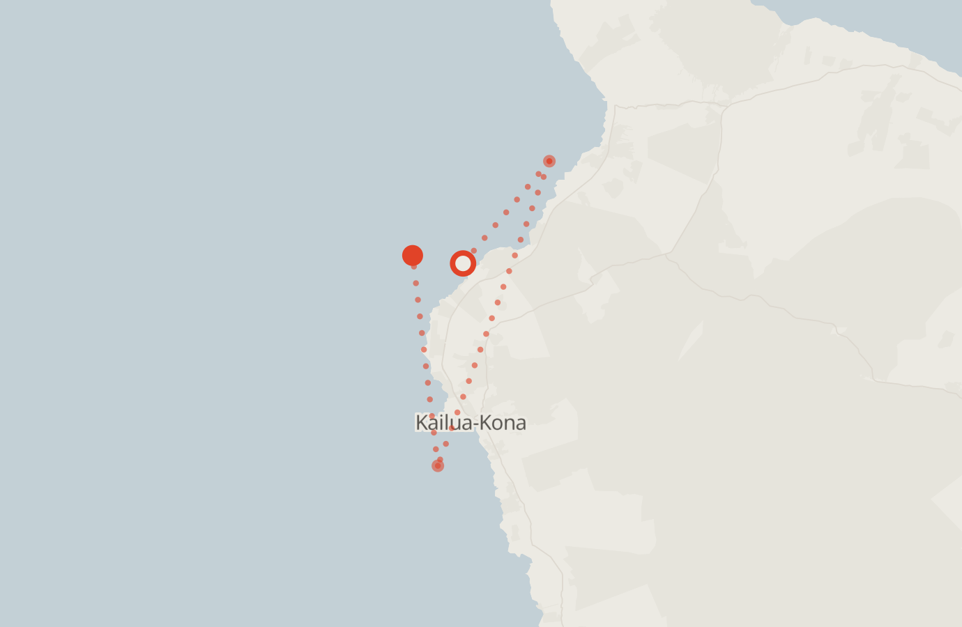 Activity map — real sighting points on an OpenStreetMap basemap