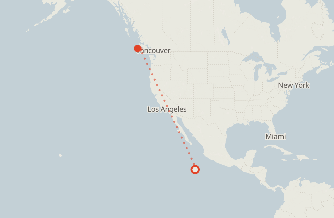 Activity map — real sighting points on an OpenStreetMap basemap