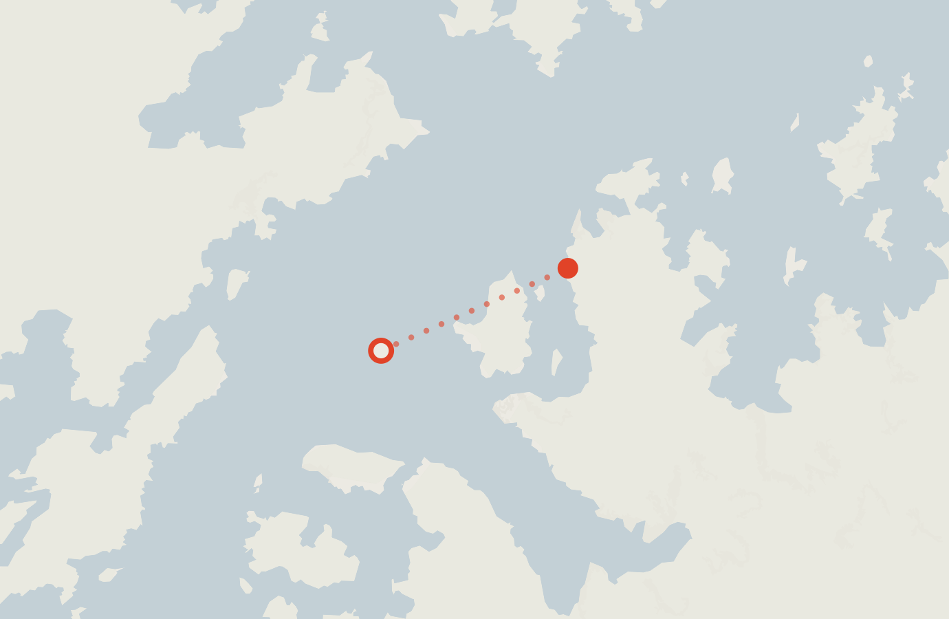Activity map — real sighting points on an OpenStreetMap basemap