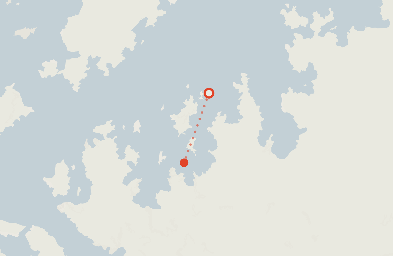 Activity map — real sighting points on an OpenStreetMap basemap