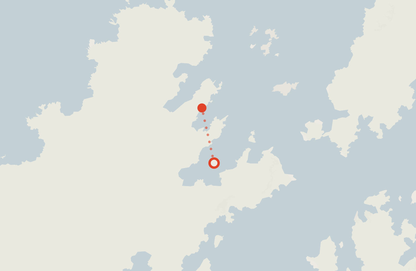 Activity map — real sighting points on an OpenStreetMap basemap