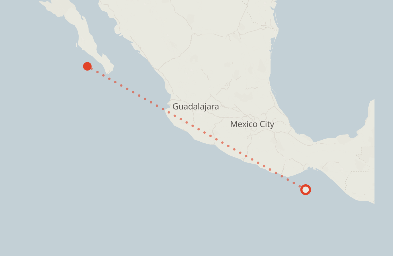 Activity map — real sighting points on an OpenStreetMap basemap