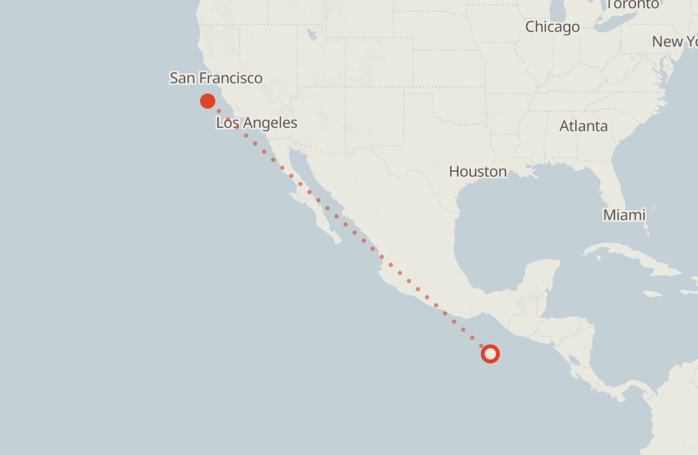 Activity map — real sighting points on an OpenStreetMap basemap