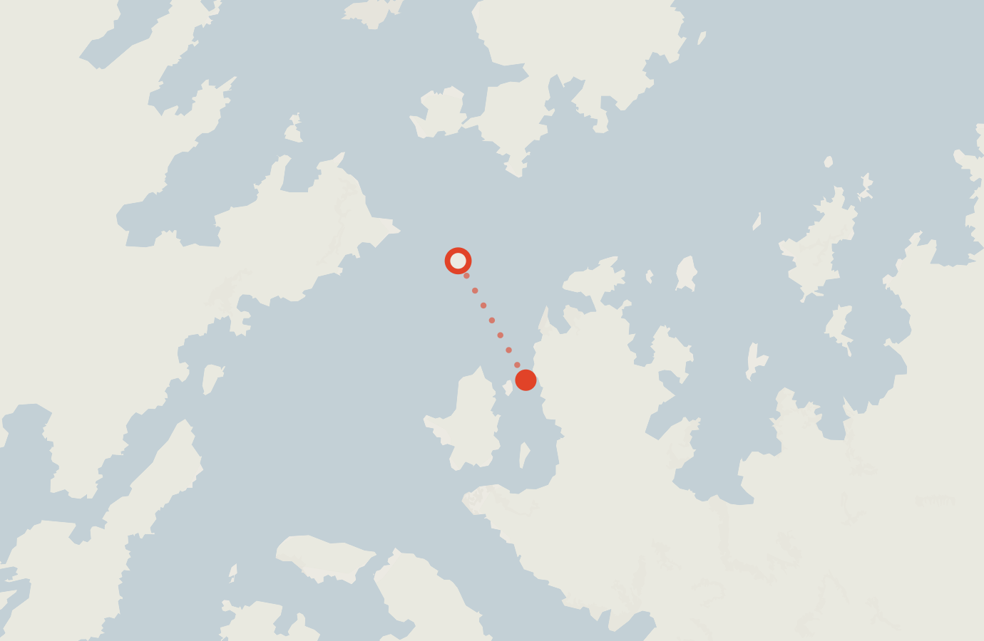 Activity map — real sighting points on an OpenStreetMap basemap