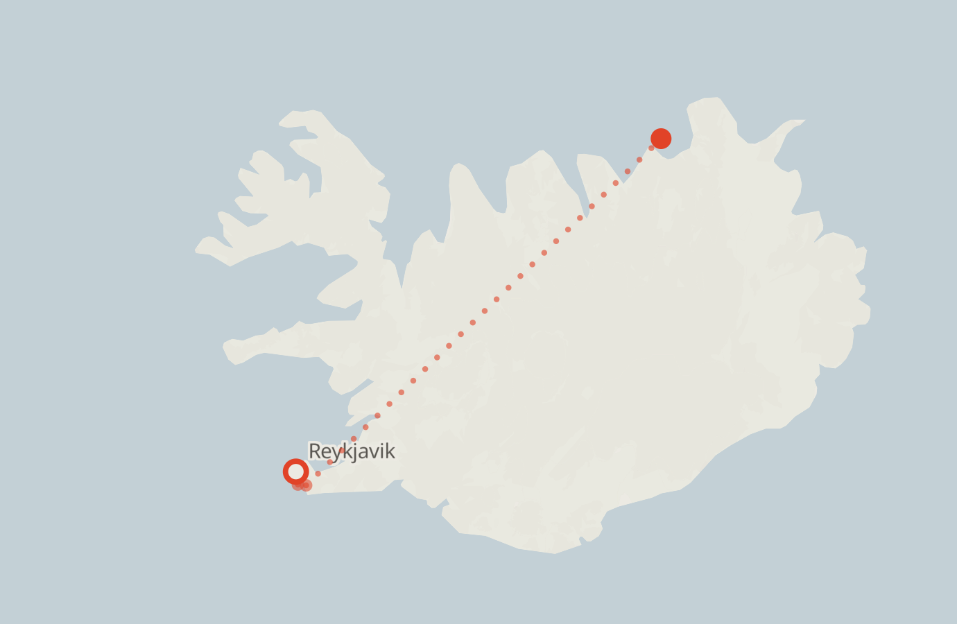 Activity map — real sighting points on an OpenStreetMap basemap