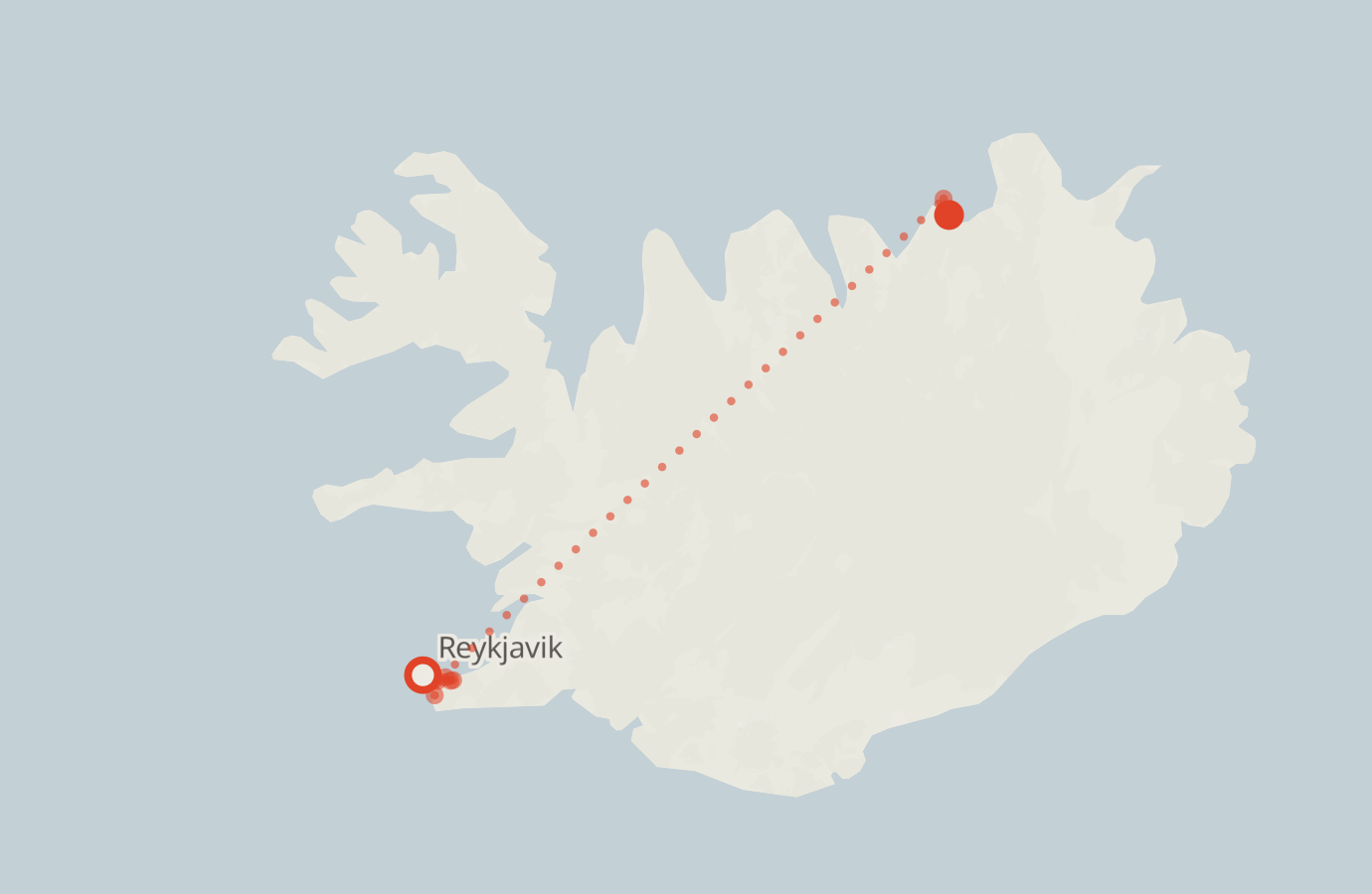 Activity map — real sighting points on an OpenStreetMap basemap