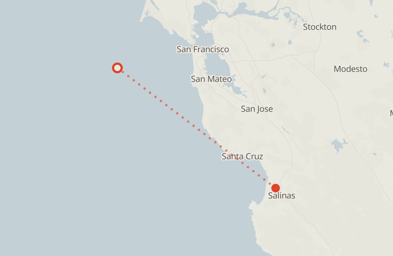 Activity map — real sighting points on an OpenStreetMap basemap