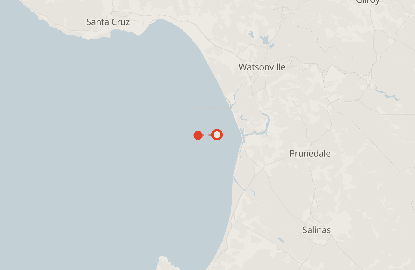 Activity map — real sighting points on an OpenStreetMap basemap