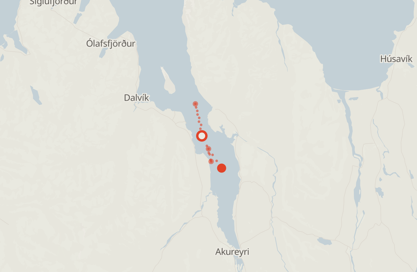 Activity map — real sighting points on an OpenStreetMap basemap