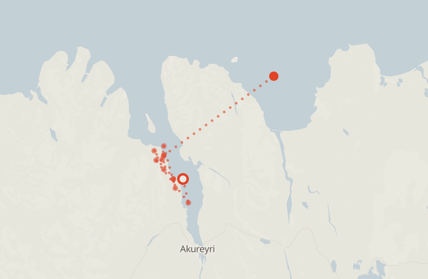 Activity map — real sighting points on an OpenStreetMap basemap
