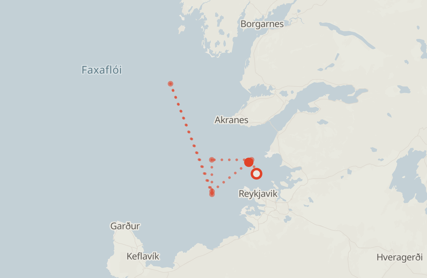 Activity map — real sighting points on an OpenStreetMap basemap
