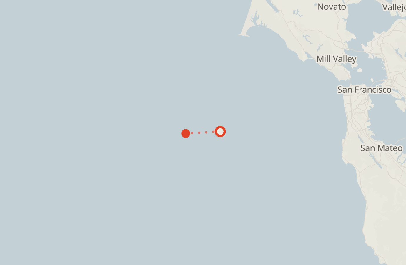 Activity map — real sighting points on an OpenStreetMap basemap