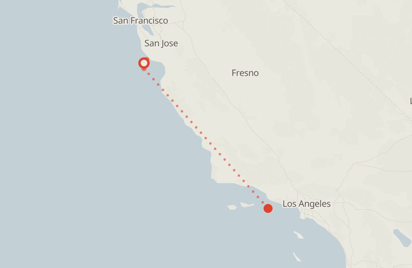 Activity map — real sighting points on an OpenStreetMap basemap