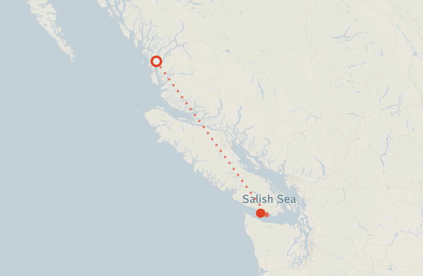 Activity map — real sighting points on an OpenStreetMap basemap