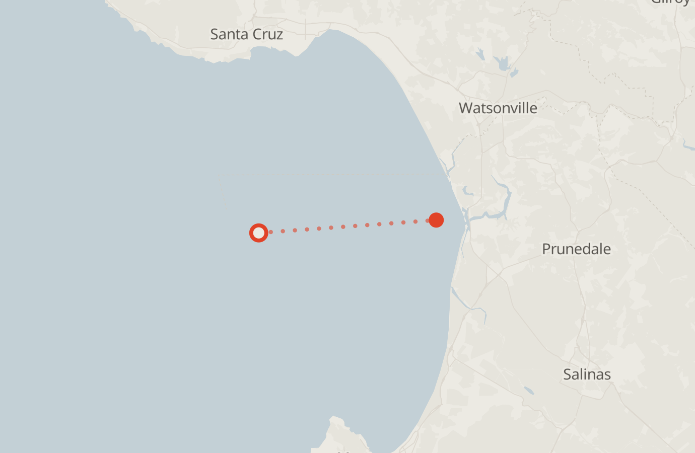 Activity map — real sighting points on an OpenStreetMap basemap