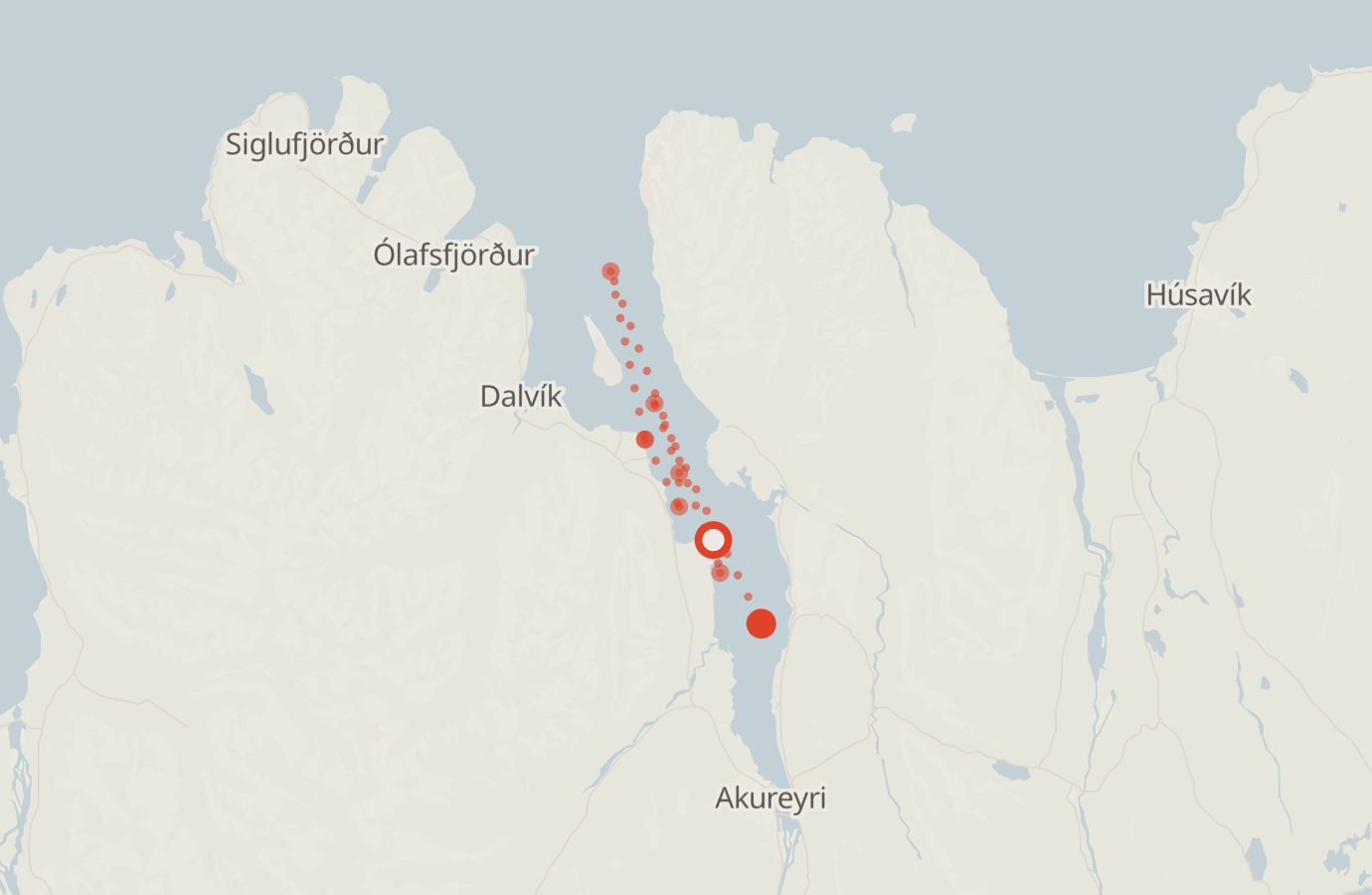Activity map — real sighting points on an OpenStreetMap basemap
