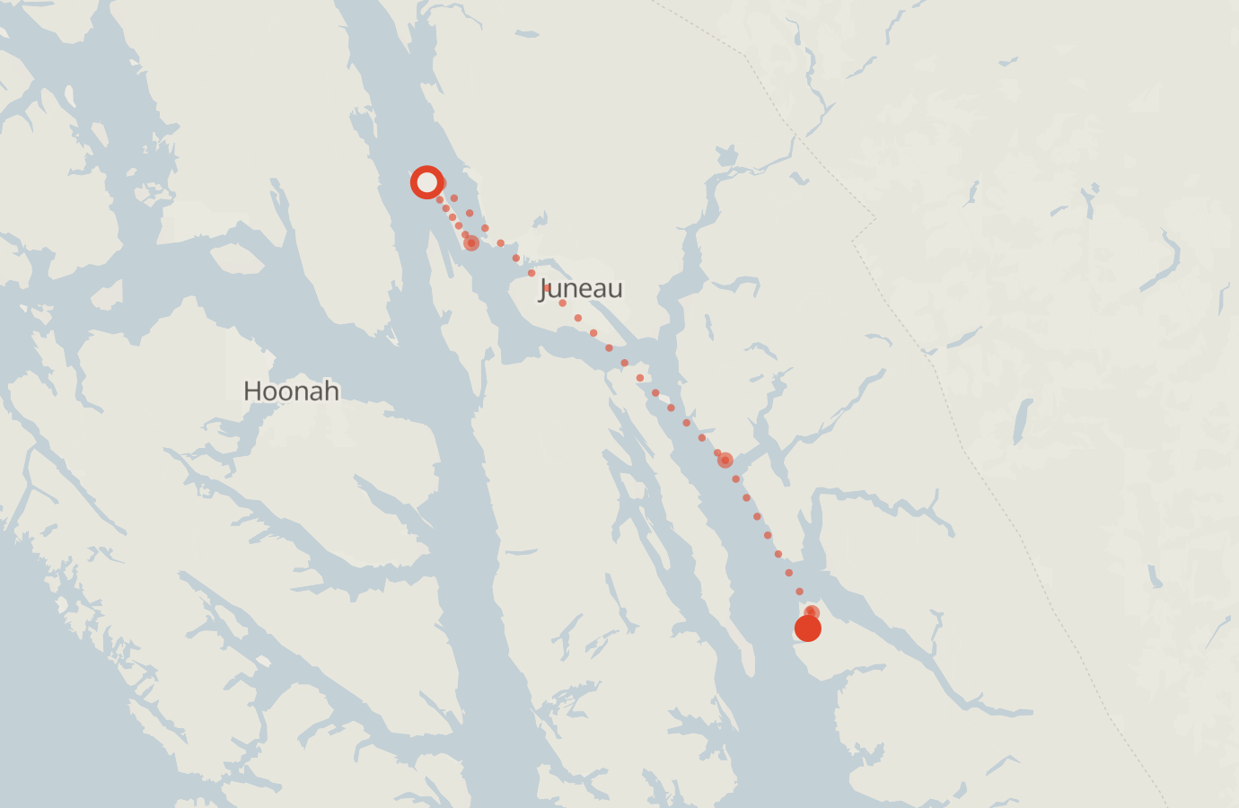 Activity map — real sighting points on an OpenStreetMap basemap