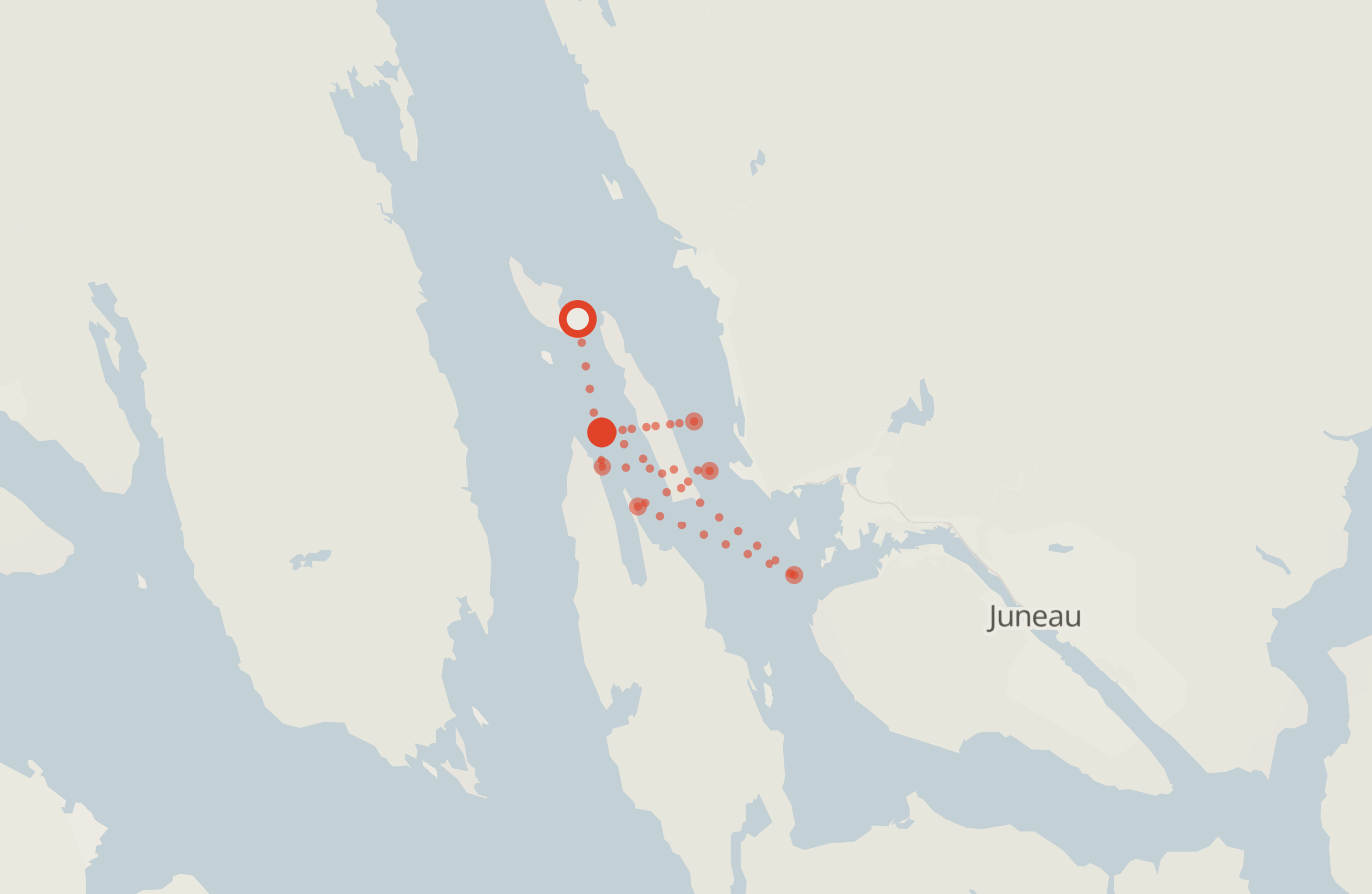 Activity map — real sighting points on an OpenStreetMap basemap