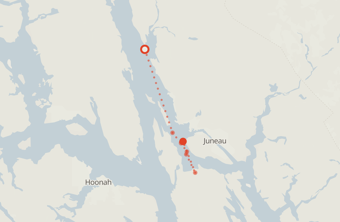 Activity map — real sighting points on an OpenStreetMap basemap