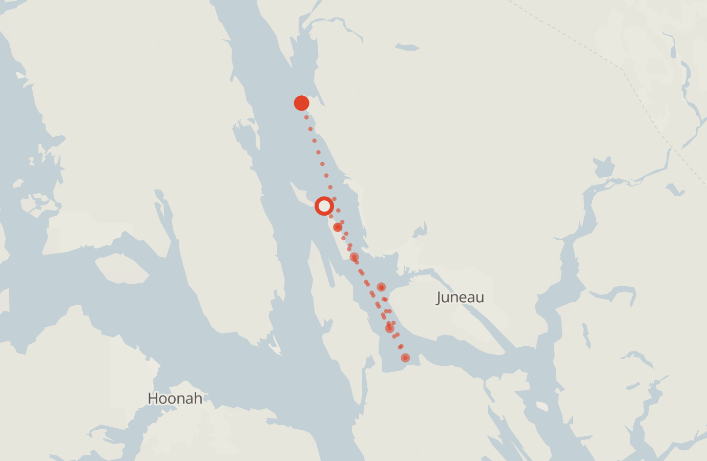 Activity map — real sighting points on an OpenStreetMap basemap