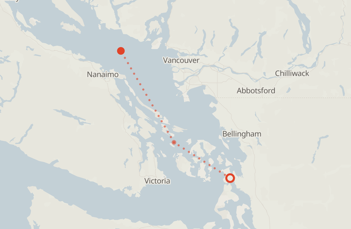 Activity map — real sighting points on an OpenStreetMap basemap