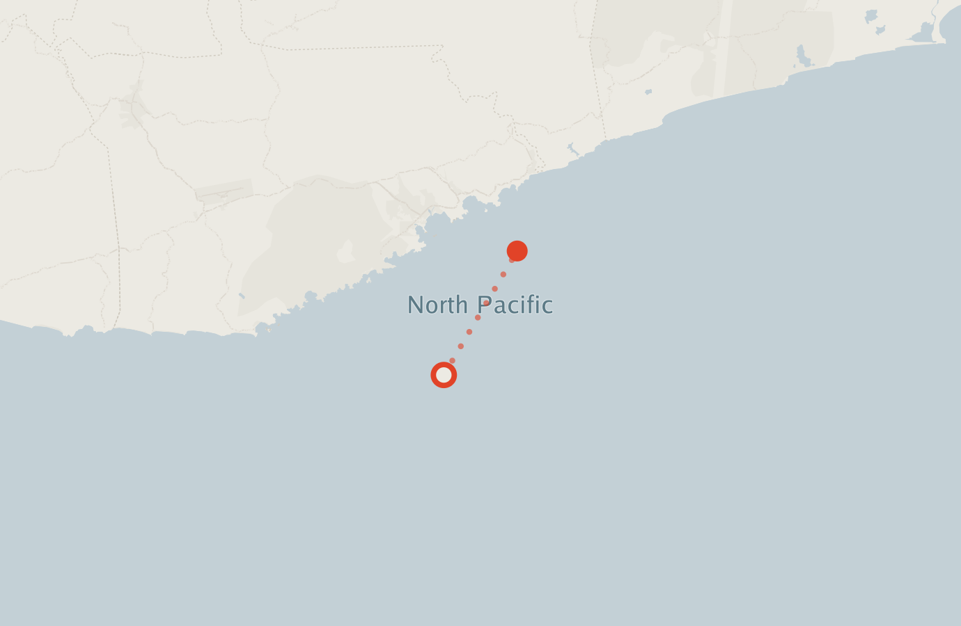 Activity map — real sighting points on an OpenStreetMap basemap