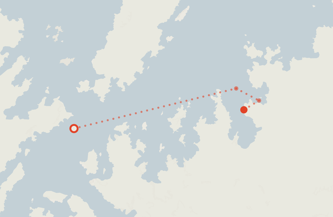 Activity map — real sighting points on an OpenStreetMap basemap