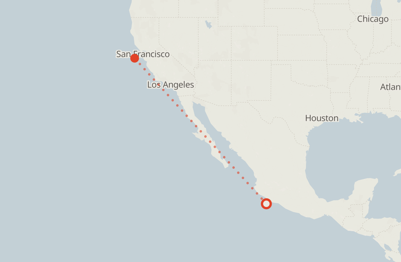 Activity map — real sighting points on an OpenStreetMap basemap