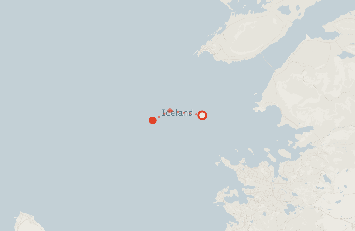 Activity map — real sighting points on an OpenStreetMap basemap