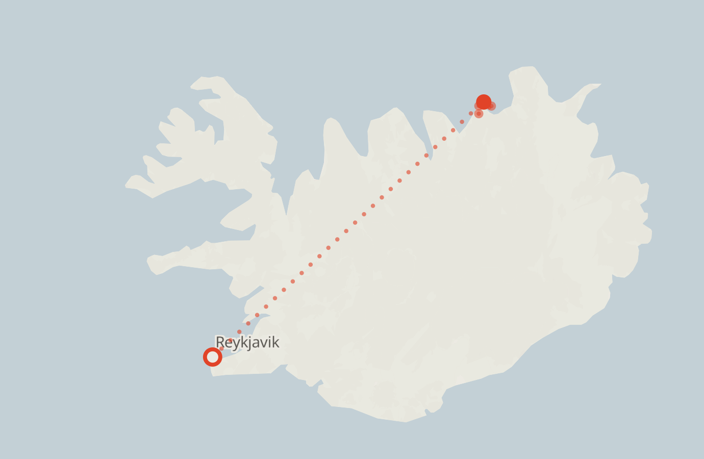 Activity map — real sighting points on an OpenStreetMap basemap