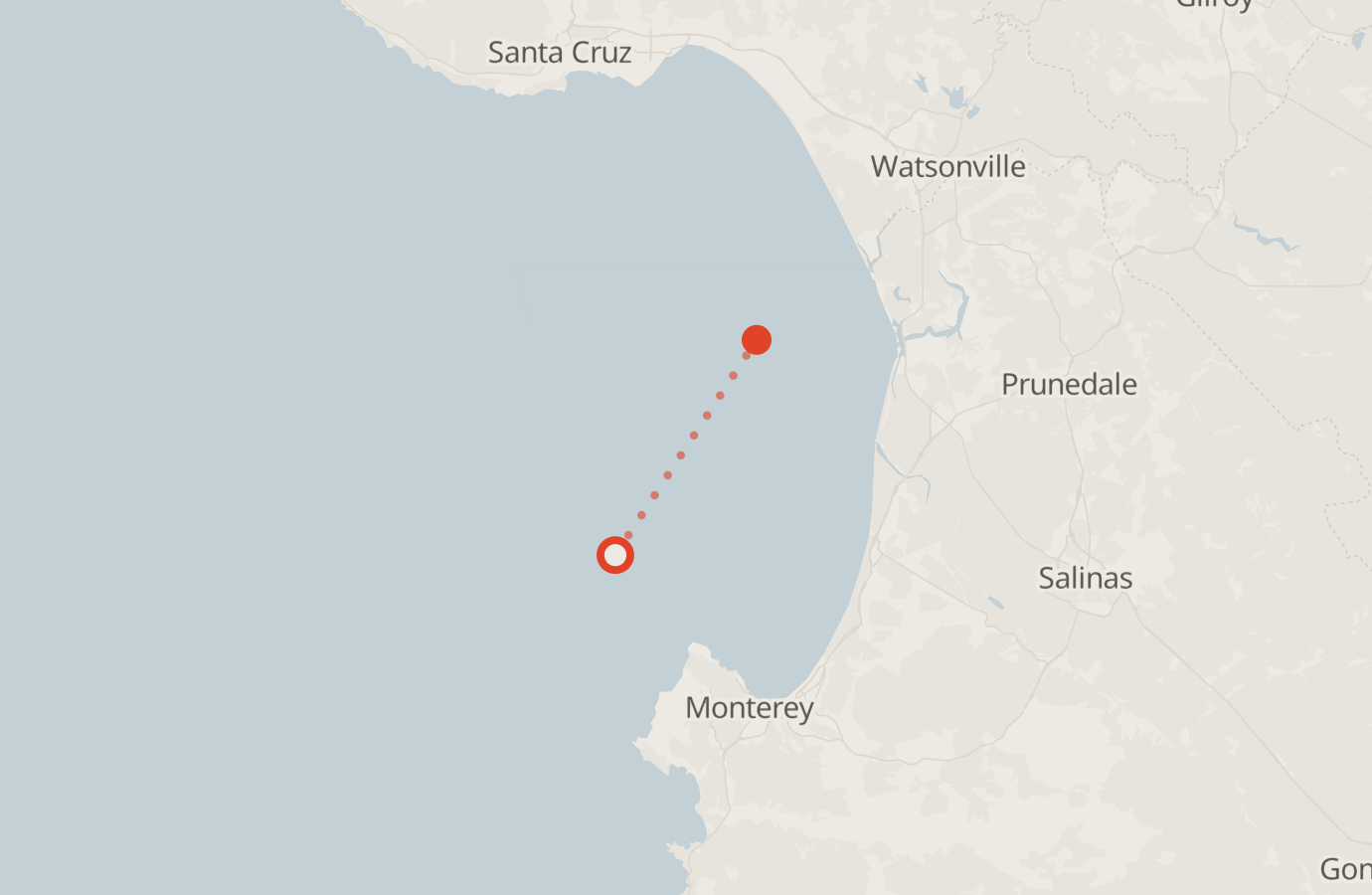 Activity map — real sighting points on an OpenStreetMap basemap