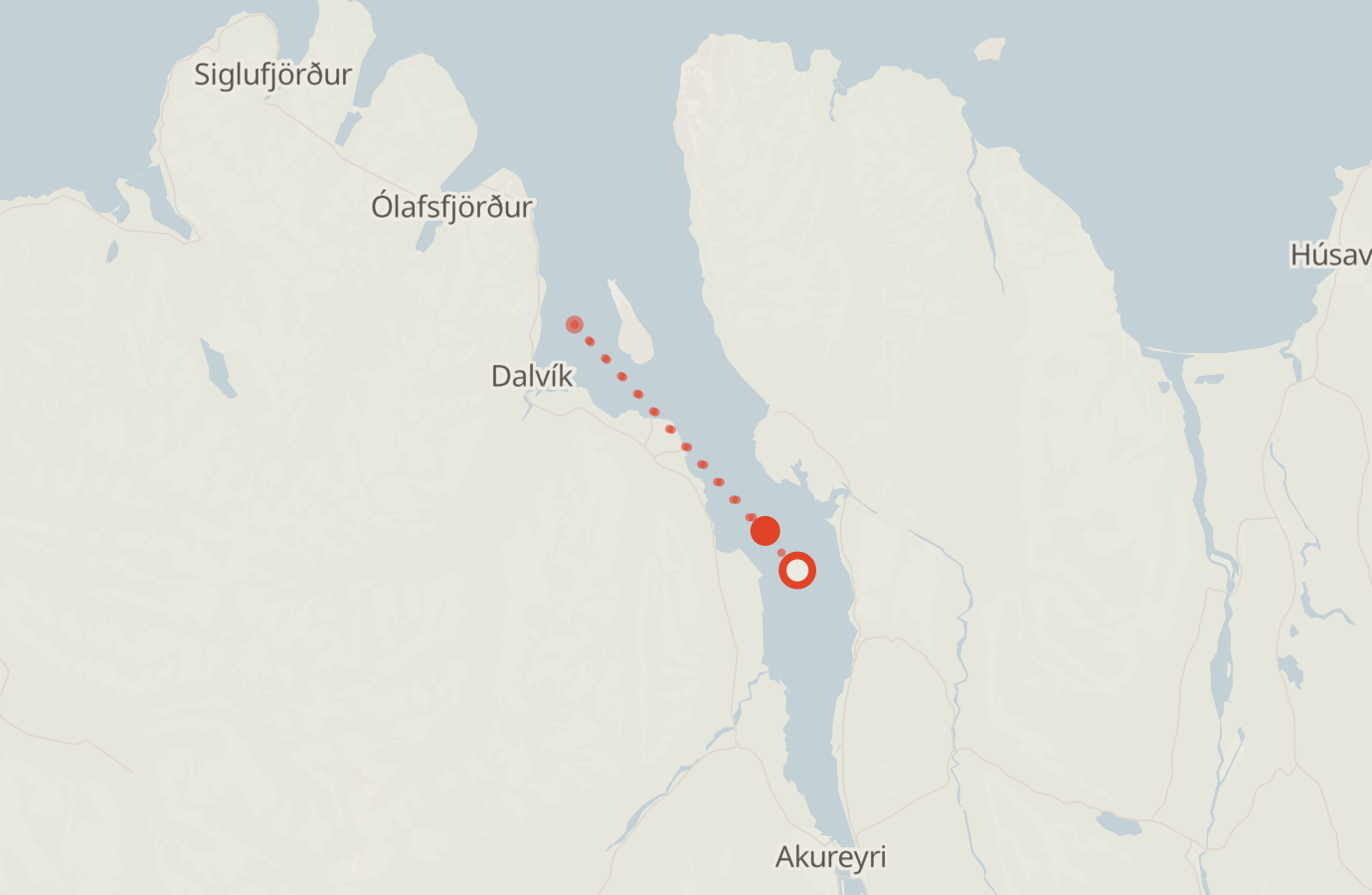 Activity map — real sighting points on an OpenStreetMap basemap