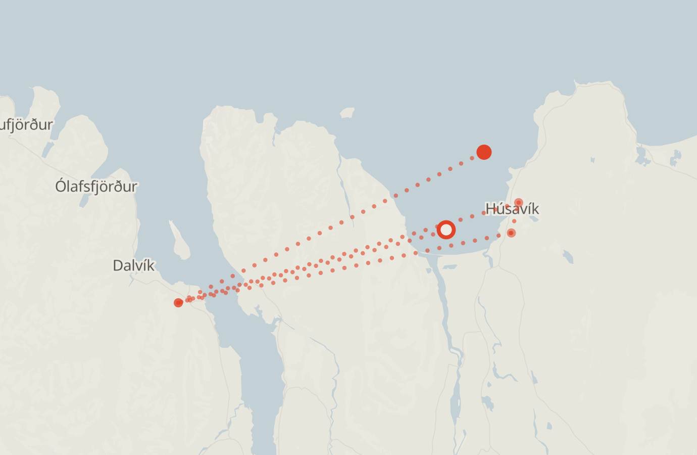 Activity map — real sighting points on an OpenStreetMap basemap