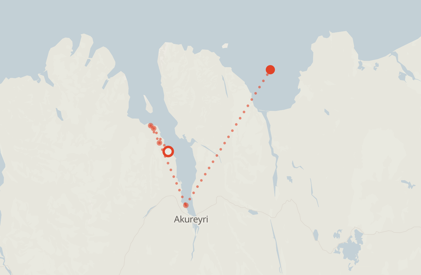 Activity map — real sighting points on an OpenStreetMap basemap