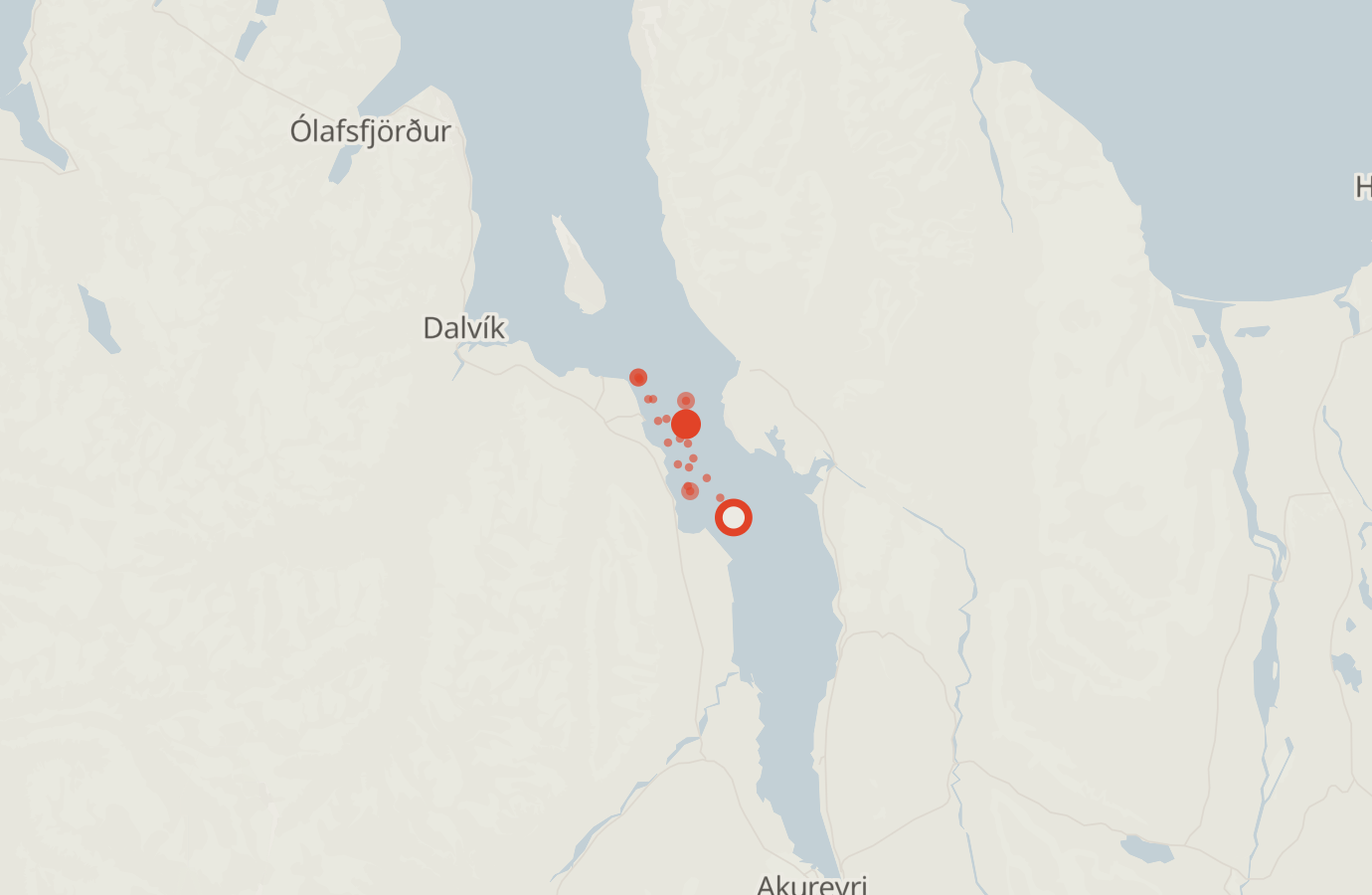 Activity map — real sighting points on an OpenStreetMap basemap